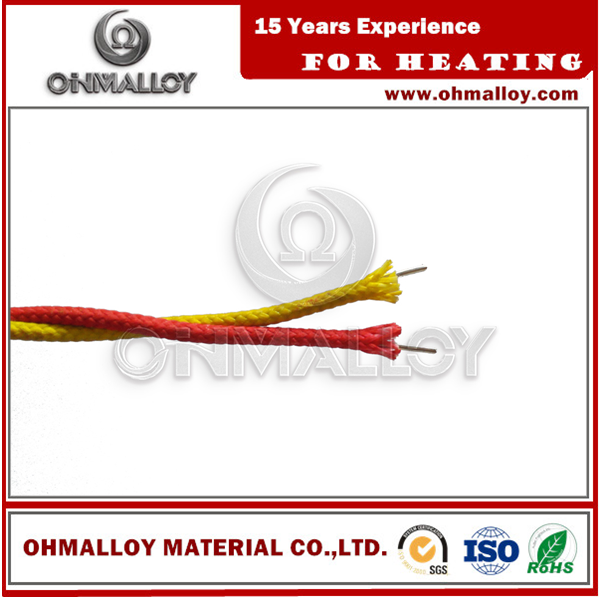 Kırmızı ve sarı termokupl tip K / KX tipi termokupl kablo